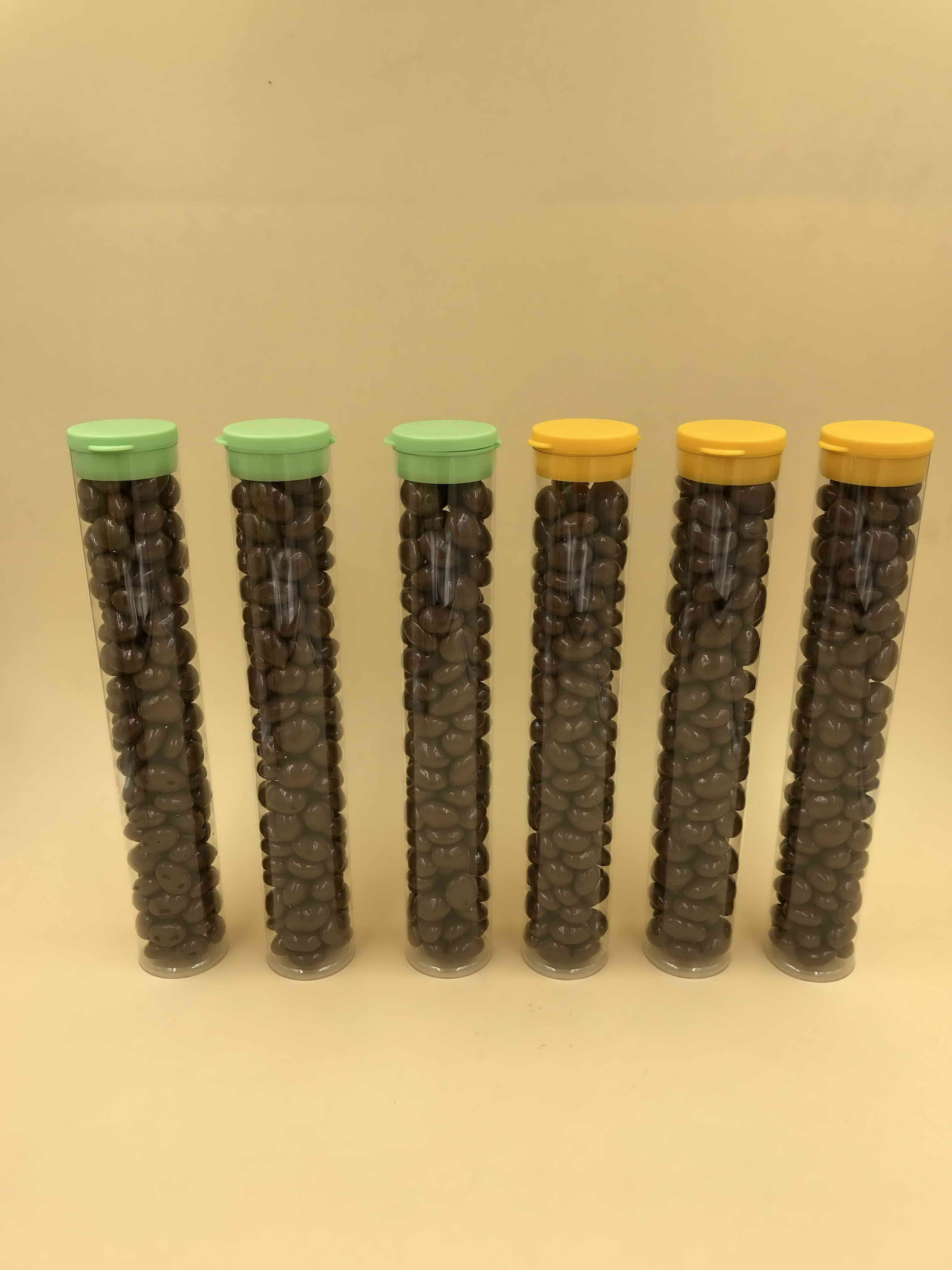 clear plastic container with flip top plugs,clear plastic tubes,petg